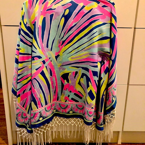 Lilly Pulitzer Silk Moya Caftan-EUC - Picture 3 of 4